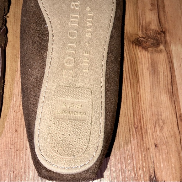NEW Sonoma House Slippers Shoes Brown Womens NWOT - Picture 5 of 13